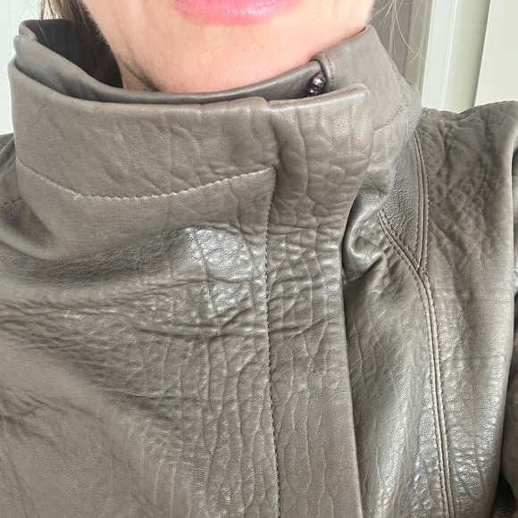 Leather Jacket size M - 7 For All Mankind - Picture 7 of 16